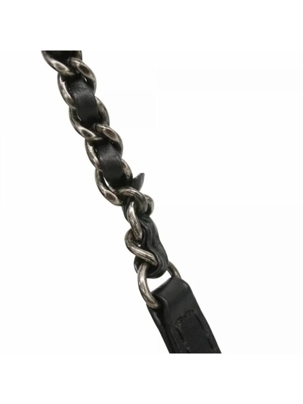 Chanel Handbag Black Gray Silver 2-Way Bag - Picture 9 of 10